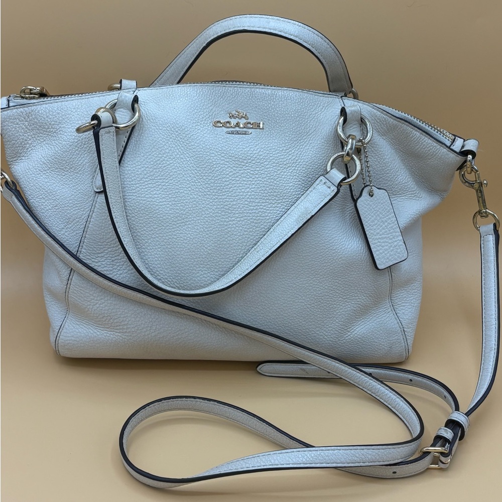 Coach Cream Leather Shoulder Bag